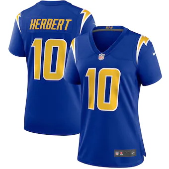 womens nike justin herbert royal los angeles chargers game 